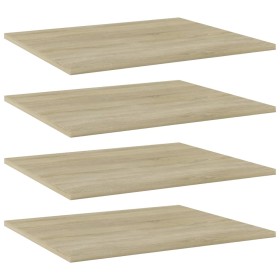 Shelf shelf 4 pcs Sonoma oak plywood 60x50x1.5cm by , Shelves - Ref: Foro24-805272, Price: 36,99 €, Discount: %