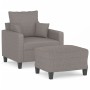 Sillón con taburete tela gris taupe 60 cm de , Sofás - Ref: Foro24-3201088, Precio: 212,10 €, Descuento: %