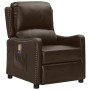 Shiny Brown Faux Leather Recliner by , Electric massage chairs - Ref: Foro24-339043, Price: 187,70 €, Discount: %