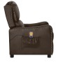 Sillón reclinable de cuero sintético marrón brillante de , Sillones de masaje eléctricos - Ref: Foro24-339043, Precio: 187,99...