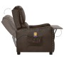 Shiny Brown Faux Leather Recliner by , Electric massage chairs - Ref: Foro24-339043, Price: 187,70 €, Discount: %