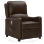 Shiny Brown Faux Leather Recliner by , Electric massage chairs - Ref: Foro24-339043, Price: 187,70 €, Discount: %