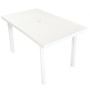 Mesa de jardín de plástico blanca 126x76x72 cm de vidaXL, Mesas de jardín - Ref: Foro24-43597, Precio: 109,20 €, Descuento: %