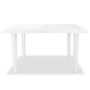 Mesa de jardín de plástico blanca 126x76x72 cm de vidaXL, Mesas de jardín - Ref: Foro24-43597, Precio: 109,20 €, Descuento: %