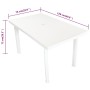 Mesa de jardín de plástico blanca 126x76x72 cm de vidaXL, Mesas de jardín - Ref: Foro24-43597, Precio: 109,20 €, Descuento: %