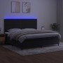 Cama box spring colchón y LED terciopelo negro 200x200 cm de , Camas y somieres - Ref: Foro24-3136205, Precio: 662,70 €, Desc...