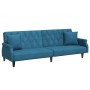 Sofá cama con reposabrazos terciopelo azul de , Sofás - Ref: Foro24-351943, Precio: 255,35 €, Descuento: %