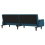 Sofá cama con reposabrazos terciopelo azul de , Sofás - Ref: Foro24-351943, Precio: 255,35 €, Descuento: %