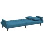 Sofá cama con reposabrazos terciopelo azul de , Sofás - Ref: Foro24-351943, Precio: 255,35 €, Descuento: %