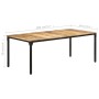 Rough mango wood dining table 200x100x76 cm by , Kitchen and dining tables - Ref: Foro24-321976, Price: 396,58 €, Discount: %