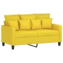 Sofa set with cushions 3 pieces light yellow fabric by , Sofas - Ref: Foro24-3201661, Price: 521,67 €, Discount: %