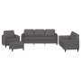 Gray synthetic leather 4-piece sofa set with cushions by , Sofas - Ref: Foro24-3201747, Price: 762,02 €, Discount: %