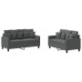 Sofa set with cushions 2 pieces dark gray fabric by , Sofas - Ref: Foro24-3201649, Price: 424,41 €, Discount: %