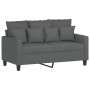 Sofa set with cushions 2 pieces dark gray fabric by , Sofas - Ref: Foro24-3201649, Price: 424,41 €, Discount: %