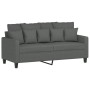 Sofa set with cushions 2 pieces dark gray fabric by , Sofas - Ref: Foro24-3201649, Price: 424,41 €, Discount: %