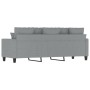 3-seater sofa in light gray fabric 180 cm by , Sofas - Ref: Foro24-359275, Price: 341,05 €, Discount: %