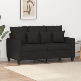 2-Sitzer-Sofa aus schwarzem Stoff, 120 cm von , Sofas - Ref: Foro24-359263, Preis: 231,33 €, Rabatt: %