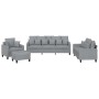 Sofagarnitur mit Kissen 4-teilig aus hellgrauem Stoff von , Sofas - Ref: Foro24-3201640, Preis: 762,14 €, Rabatt: %