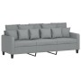 Sofagarnitur mit Kissen 4-teilig aus hellgrauem Stoff von , Sofas - Ref: Foro24-3201640, Preis: 762,14 €, Rabatt: %