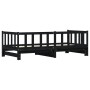 Sofá cama nido madera maciza de pino negro 80x200 cm de , Camas y somieres - Ref: Foro24-836161, Precio: 176,15 €, Descuento: %