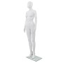 Maniquí de mujer completo base de vidrio blanco brillante 175cm de vidaXL, Maniquís - Ref: Foro24-142928, Precio: 159,10 €, D...