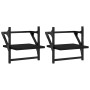 Wall shelves with bars 2 units black 30x25x30 cm by , Shelves and shelves - Ref: Foro24-836233, Price: 19,44 €, Discount: %