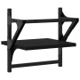 Wall shelves with bars 2 units black 30x25x30 cm by , Shelves and shelves - Ref: Foro24-836233, Price: 19,44 €, Discount: %