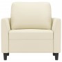 Sillón cuero sintético crema 60 cm de , Sofás - Ref: Foro24-359324, Precio: 160,99 €, Descuento: %