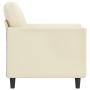 Sillón cuero sintético crema 60 cm de , Sofás - Ref: Foro24-359324, Precio: 160,99 €, Descuento: %