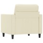 Sillón cuero sintético crema 60 cm de , Sofás - Ref: Foro24-359324, Precio: 176,88 €, Descuento: %