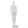 Maniquí de mujer completo base de vidrio blanco brillante 175cm de vidaXL, Maniquís - Ref: Foro24-142928, Precio: 166,53 €, D...