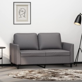 Sofá de 2 plazas de cuero sintético gris 120 cm de , Sofás - Ref: Foro24-359330, Precio: 235,99 €, Descuento: %