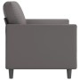 Sofá de 2 plazas de cuero sintético gris 120 cm de , Sofás - Ref: Foro24-359330, Precio: 249,27 €, Descuento: %