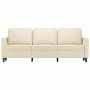 3-seater cream-colored synthetic leather sofa 180 cm by , Sofas - Ref: Foro24-359339, Price: 311,24 €, Discount: %