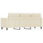 Sofá de 3 plazas de cuero sintético color crema 180 cm de , Sofás - Ref: Foro24-359339, Precio: 327,81 €, Descuento: %