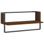 Wall shelf with oak brown bar 65x25x30 cm by , Shelves and shelves - Ref: Foro24-836292, Price: 21,99 €, Discount: %