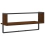 Wall shelf with oak brown bar 65x25x30 cm by , Shelves and shelves - Ref: Foro24-836292, Price: 21,99 €, Discount: %