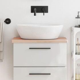 Solid beech wood bathroom countertop 60x40x2.5 cm by , Countertops - Ref: Foro24-355990, Price: 54,99 €, Discount: %