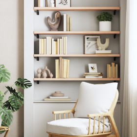 Solid beech wood wall shelf 100x20x2.5 cm by , Shelves and shelves - Ref: Foro24-356016, Price: 37,99 €, Discount: %