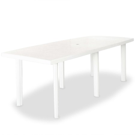 Mesa de jardín de plástico blanca 210x96x72 cm de vidaXL, Mesas de jardín - Ref: Foro24-43595, Precio: 236,62 €, Descuento: %