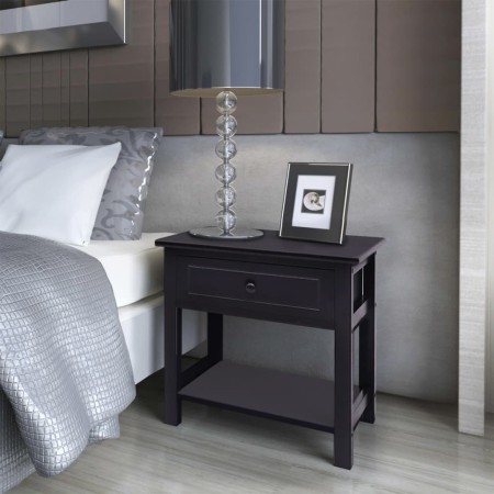 Black wooden nightstands 2 units by vidaXL, Nightstands - Ref: Foro24-242873, Price: 79,45 €, Discount: %