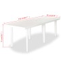 Mesa de jardín de plástico blanca 210x96x72 cm de vidaXL, Mesas de jardín - Ref: Foro24-43595, Precio: 236,62 €, Descuento: %