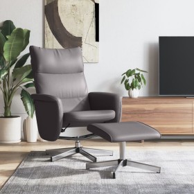 Gray synthetic leather recliner with footrest by , Armchairs - Ref: Foro24-356591, Price: 161,46 €, Discount: %