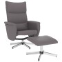 Sillón reclinable con reposapiés cuero sintético gris de , Sillones - Ref: Foro24-356591, Precio: 149,99 €, Descuento: %