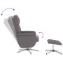 Sillón reclinable con reposapiés cuero sintético gris de , Sillones - Ref: Foro24-356591, Precio: 149,99 €, Descuento: %