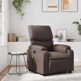 Sillón de masaje reclinable cuero sintético marrón de , Sillones - Ref: Foro24-373443, Precio: 249,61 €, Descuento: %