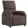 Brown synthetic leather reclining massage chair by , Armchairs - Ref: Foro24-373443, Price: 249,61 €, Discount: %