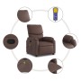 Brown synthetic leather reclining massage chair by , Armchairs - Ref: Foro24-373443, Price: 249,61 €, Discount: %