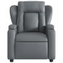 Sillón reclinable de cuero sintético gris de , Sillones - Ref: Foro24-372430, Precio: 261,87 €, Descuento: %