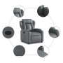 Sillón reclinable de cuero sintético gris de , Sillones - Ref: Foro24-372430, Precio: 261,87 €, Descuento: %